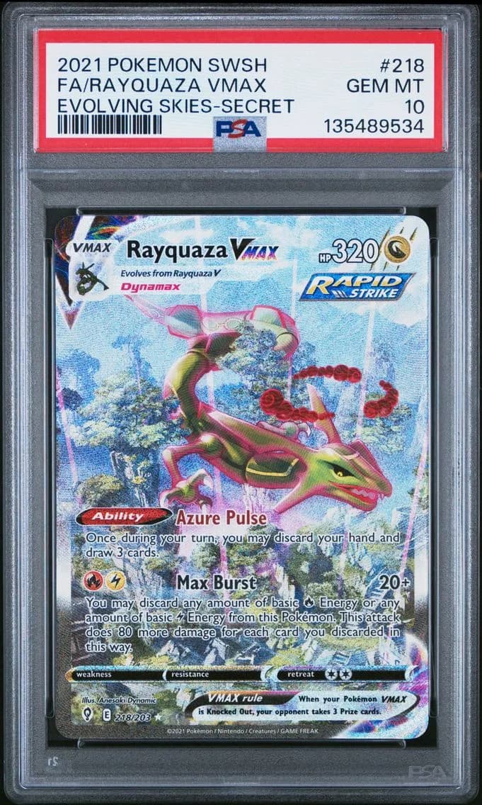Full Art/Rayquaza Vmax, PSA 10