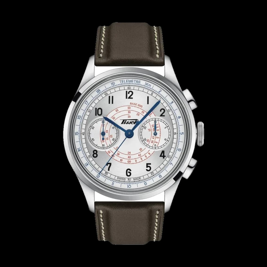 Tissot Telemeter 1938 42mm - Silver on Leather Strap, TEDDY BALDASSARRE 10