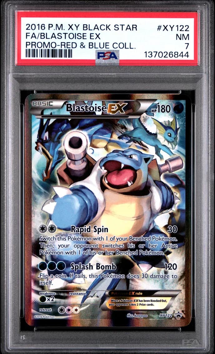 Full Art/Blastoise EX, PSA 7