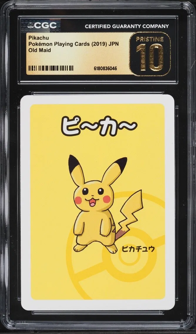 Pokemon Japanese Playing Cards Old Maid Pikachu, CGC Pristine 10