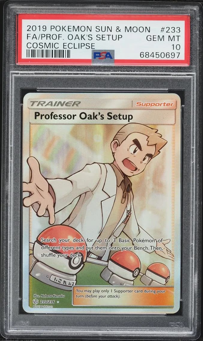 Full Art/Professor Oak's Setup, PSA 10