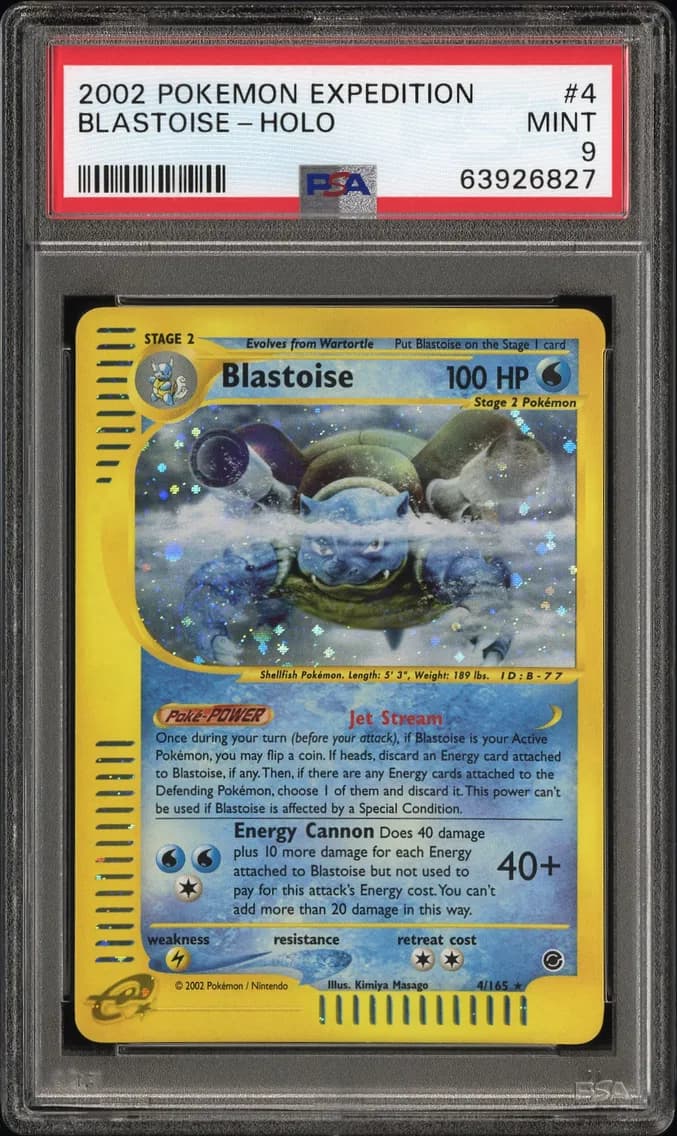 Blastoise-Holo, PSA 9