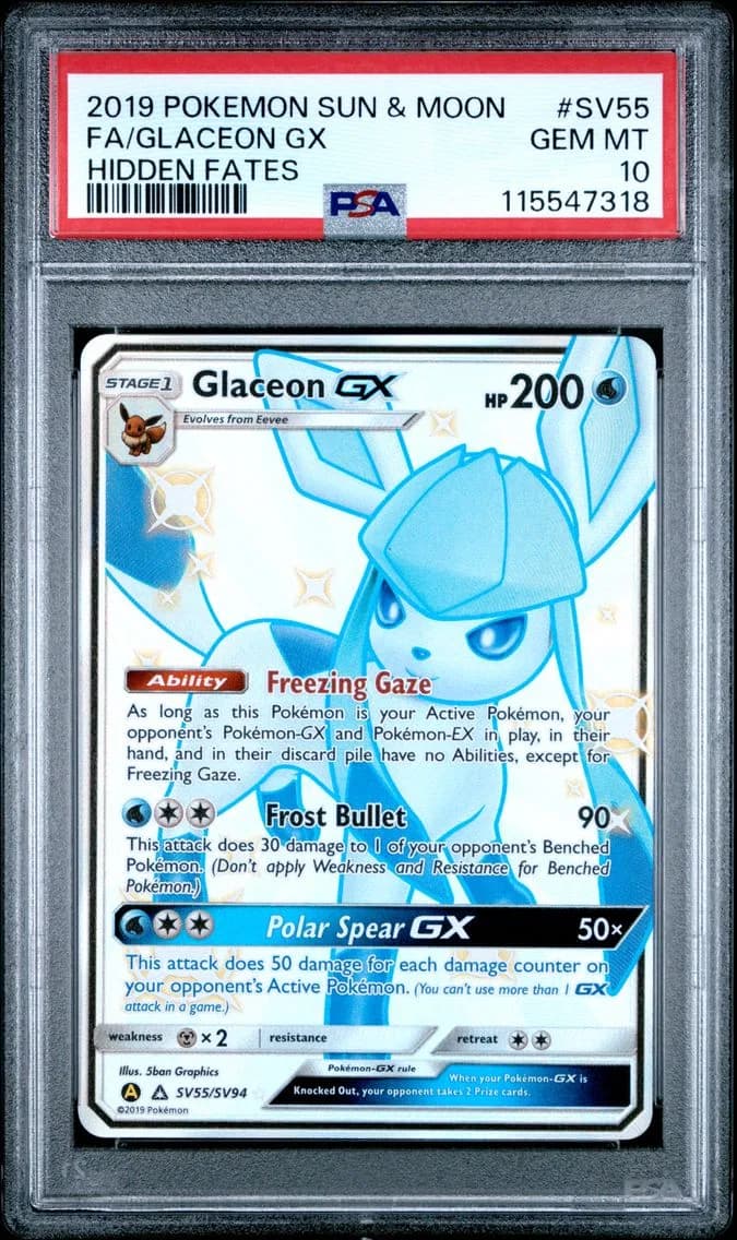 Full Art/Glaceon GX, PSA 10