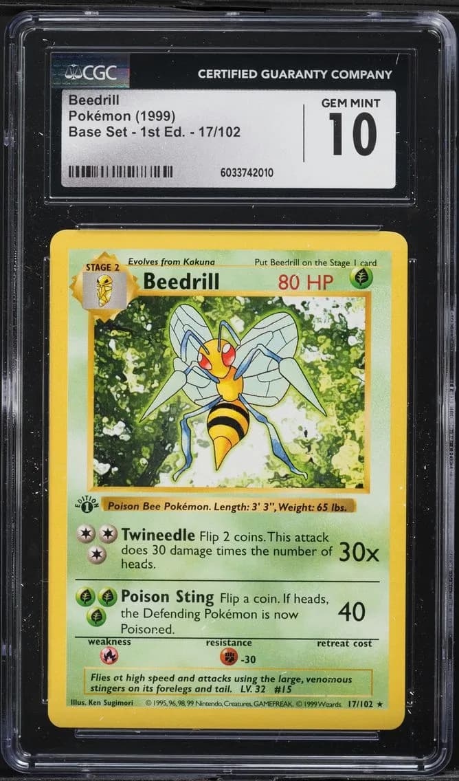 Beedrill 1st Edition, CGC 10