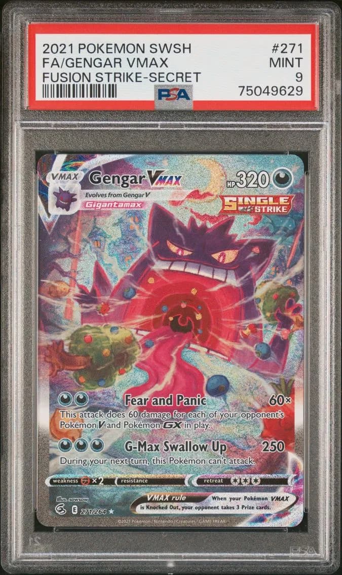 Full Art/Gengar Vmax, PSA 9