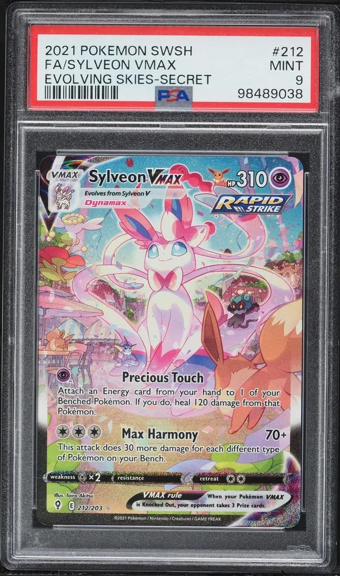 Full Art/Sylveon Vmax, PSA 9