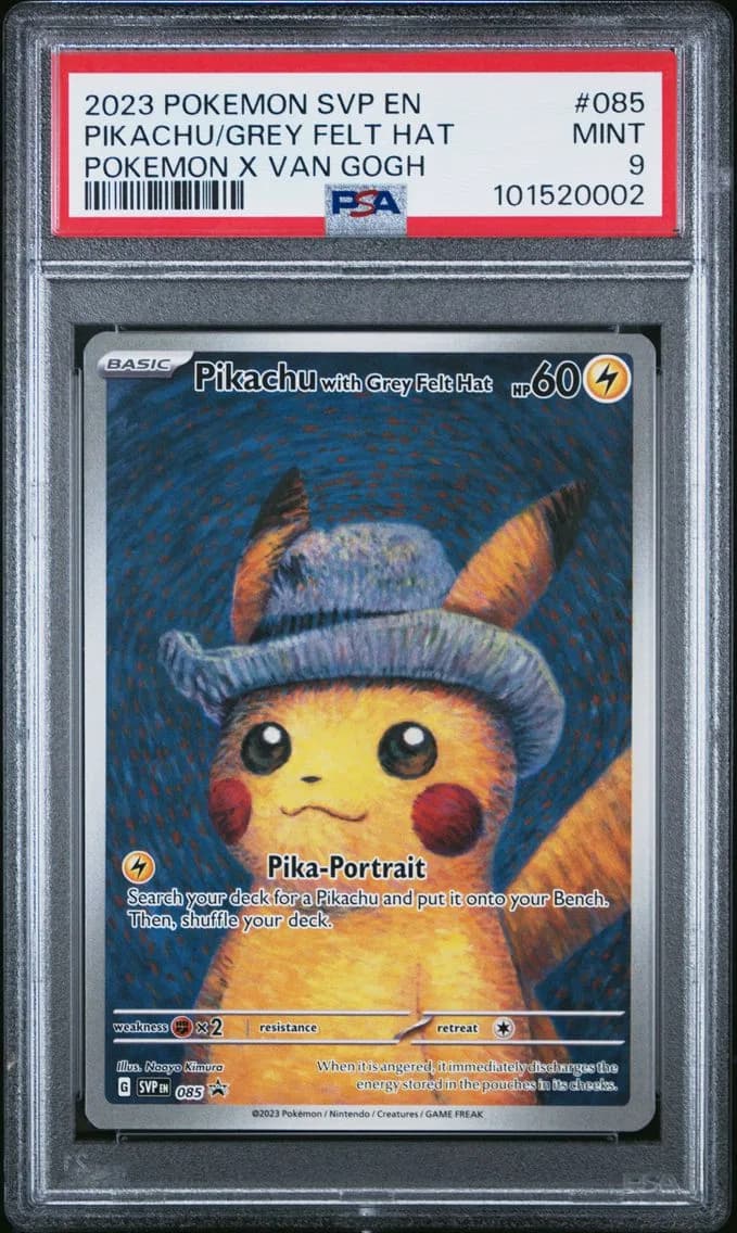 Pikachu With Grey Felt Hat, PSA 9