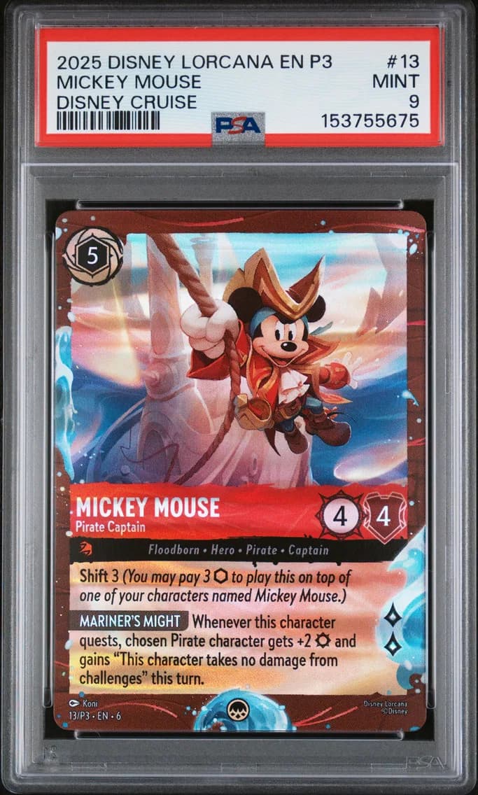 Mickey Mouse - Pirate Captain, PSA 9
