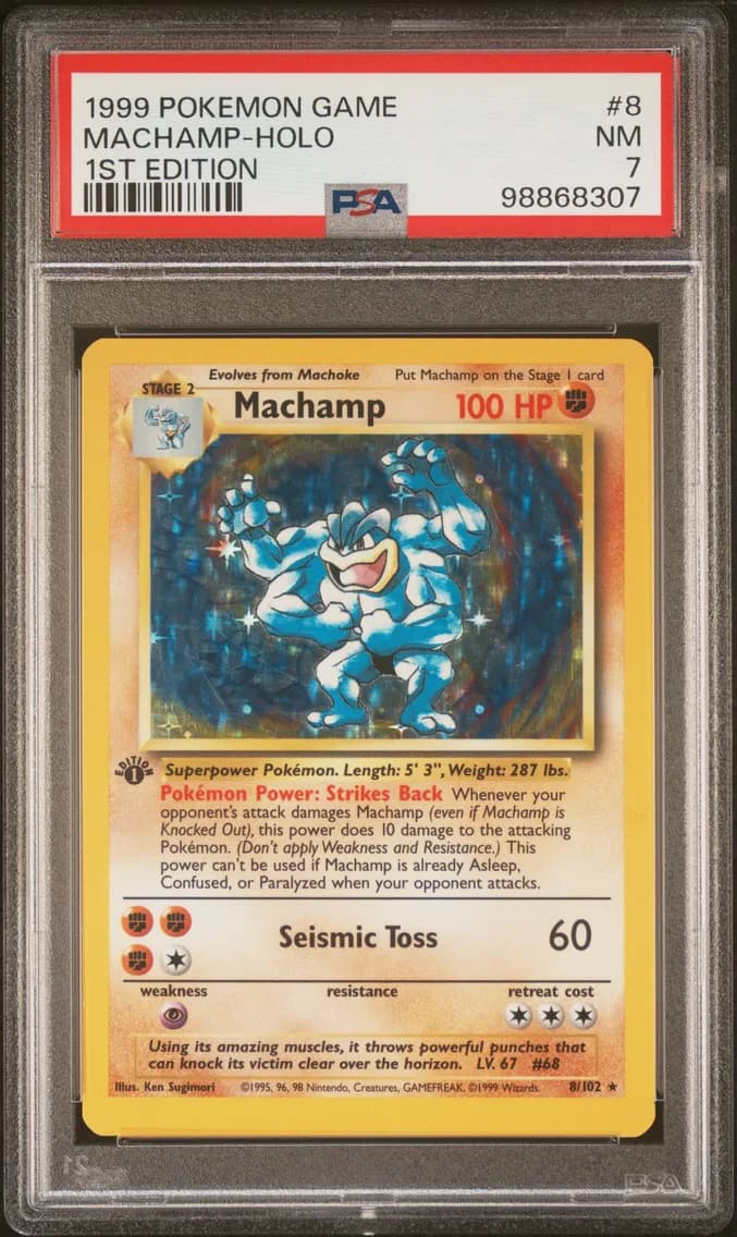 Machamp-Holo 1st Edition, PSA 7