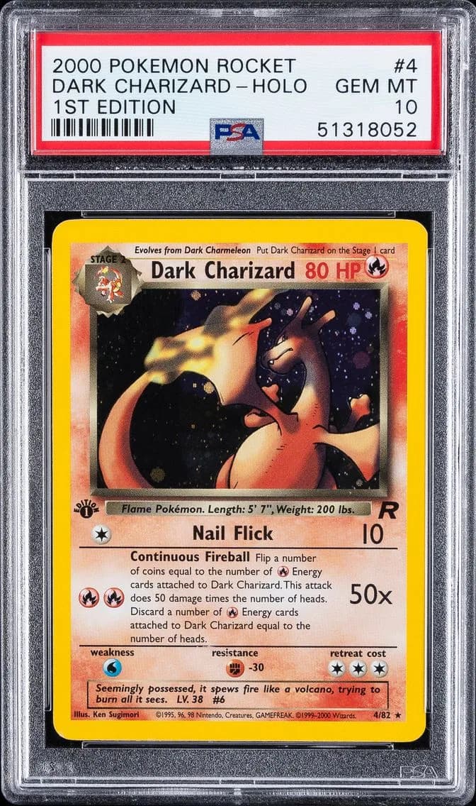 Dark Charizard-Holo 1st Edition, PSA 10