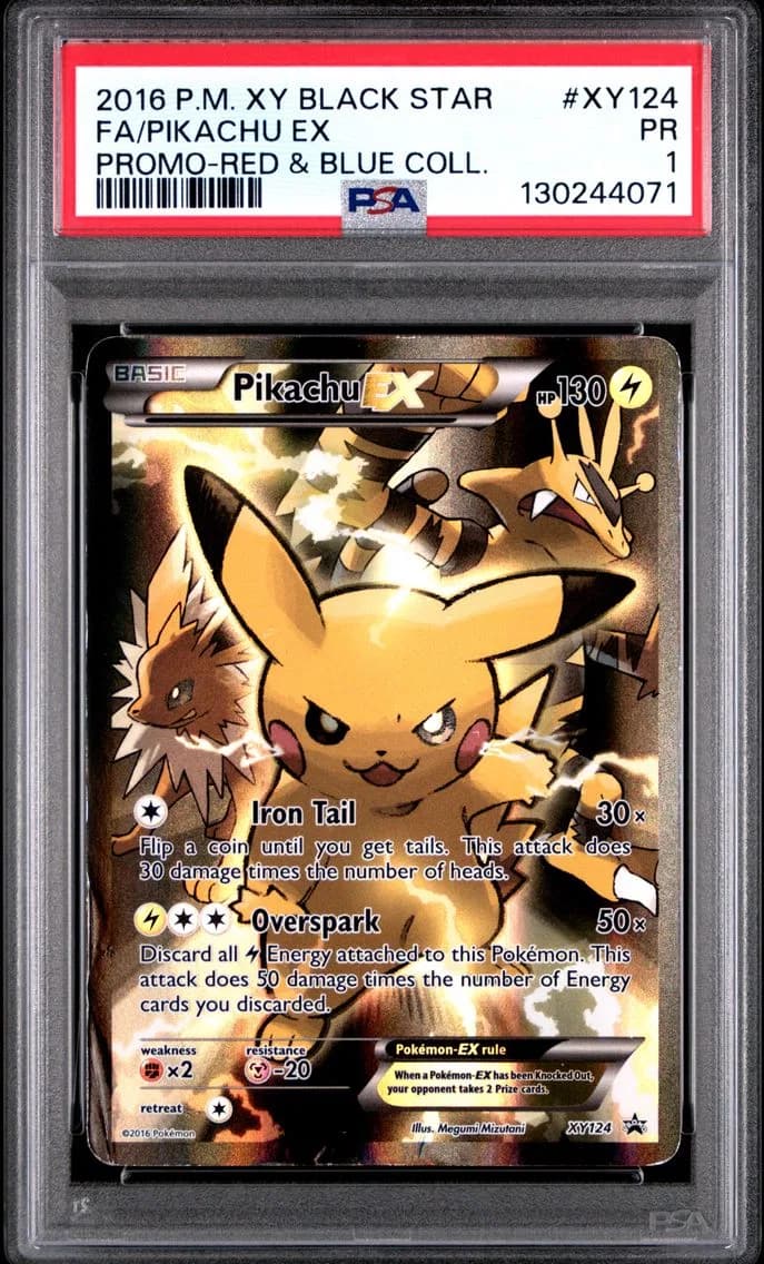 Full Art/Pikachu EX, PSA 1