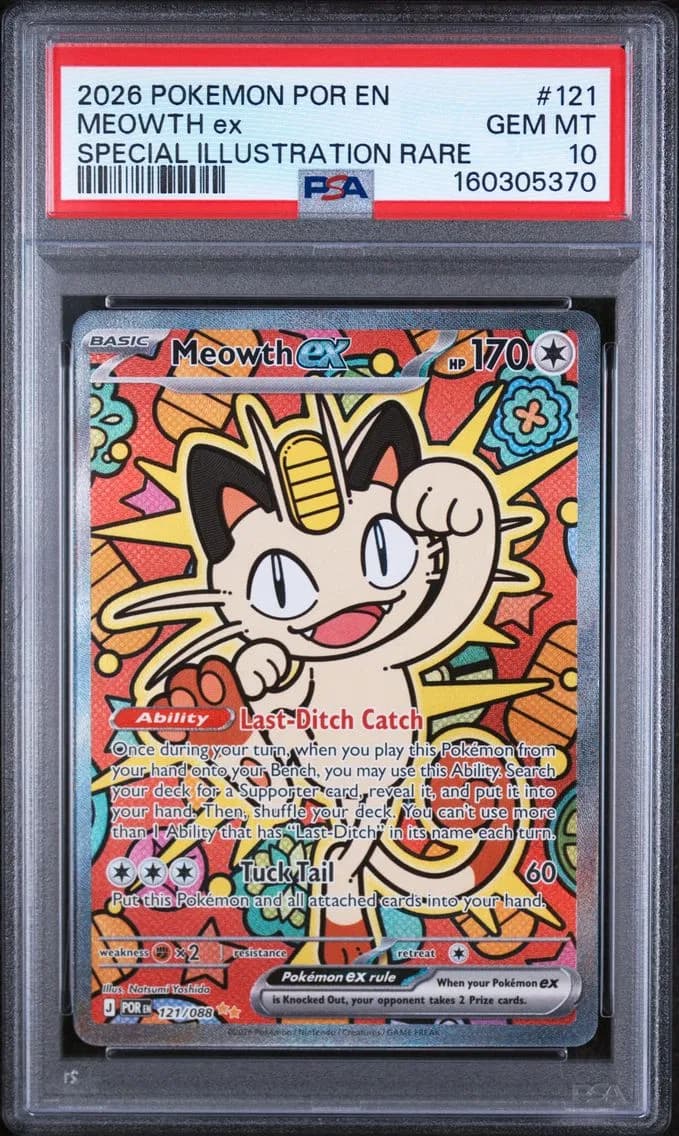Meowth EX, PSA 10