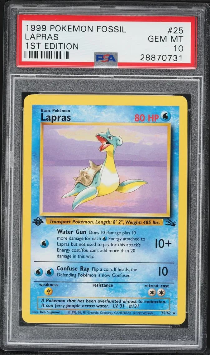 Lapras 1st Edition, PSA 10