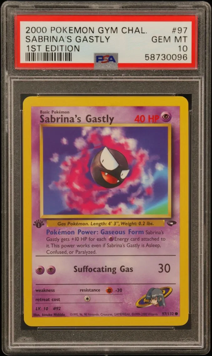 Sabrina's Gastly 1st Edition, PSA 10