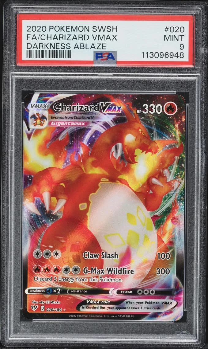 Full Art/Charizard Vmax, PSA 9