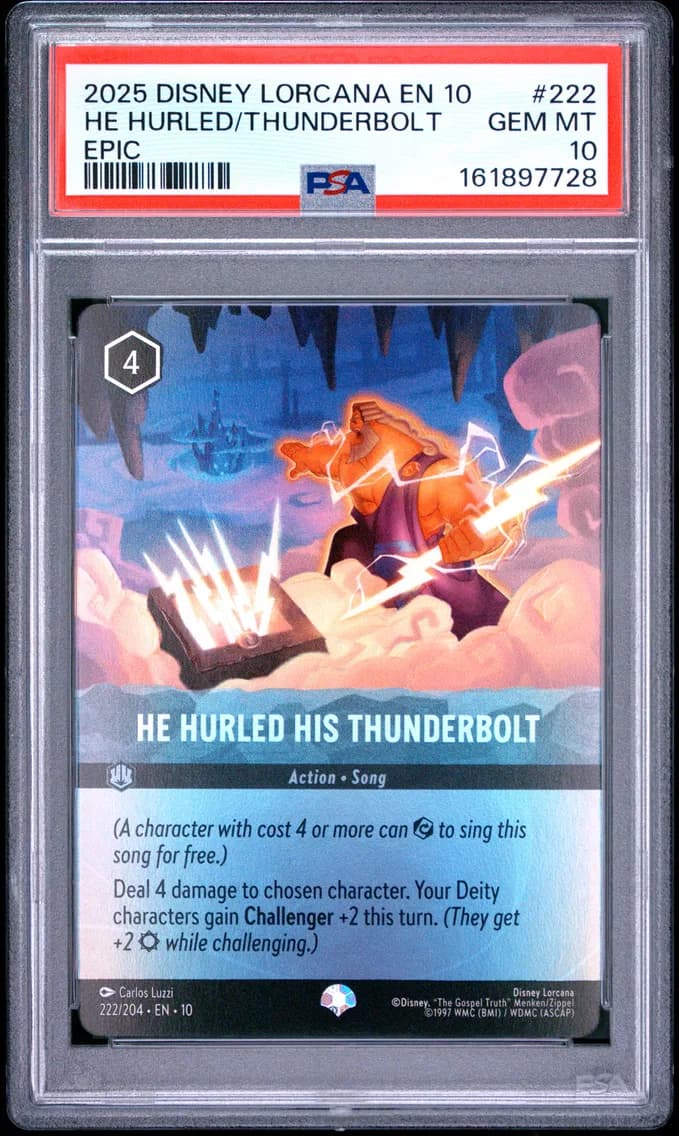 He Hurled His Thunderbolt, PSA 10