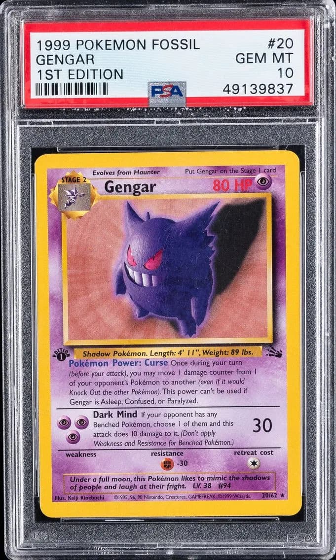 Gengar 1st Edition, PSA 10