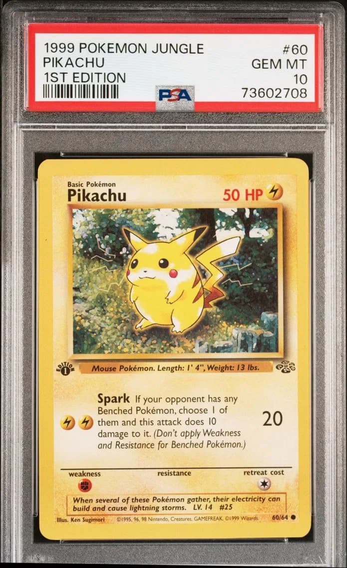 Pikachu 1st Edition, PSA 10