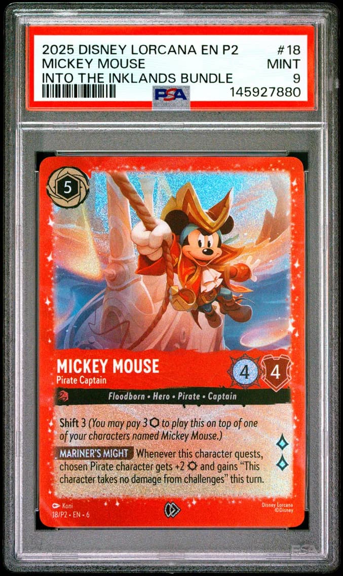 Mickey Mouse - Pirate Captain, PSA 9