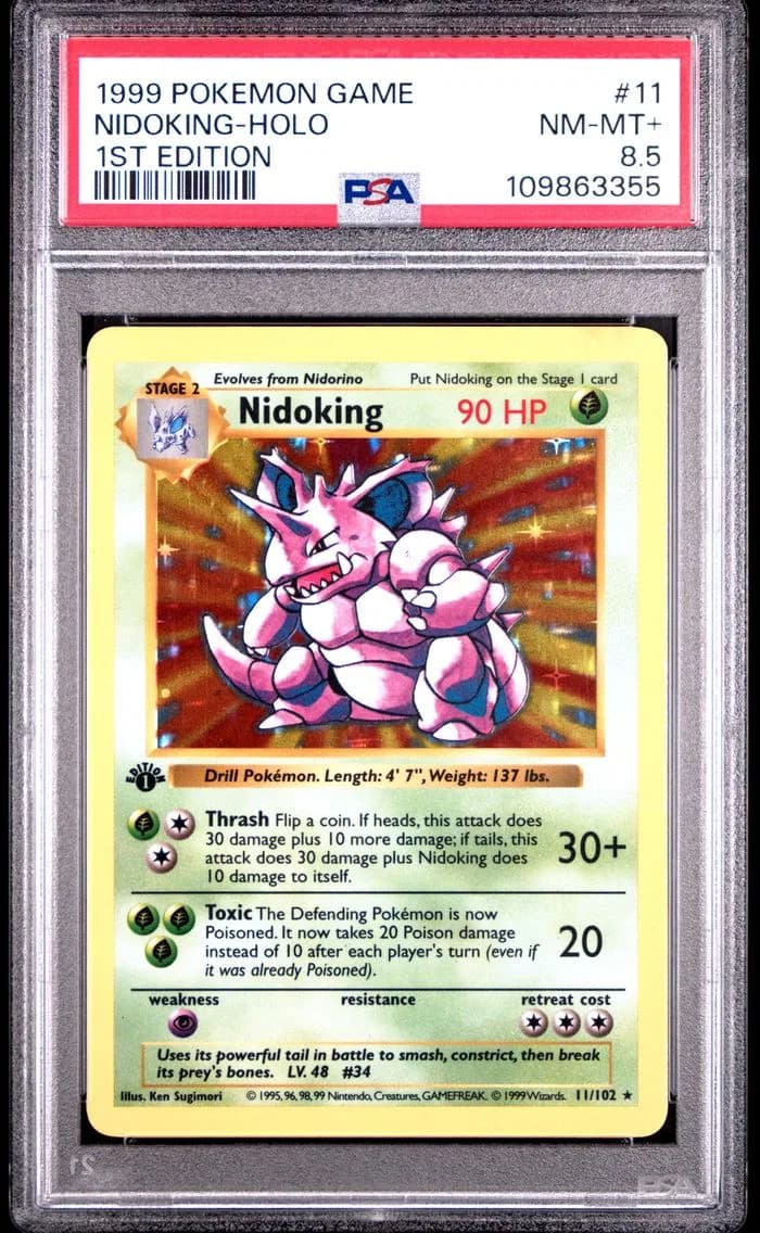 Nidoking-Holo 1st Edition, PSA 8.5