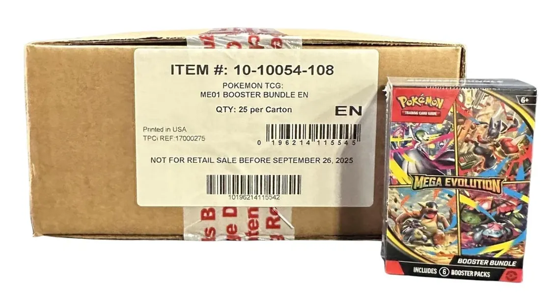 ME01 Mega Evolution Booster Bundle Case (25 Bundles), 