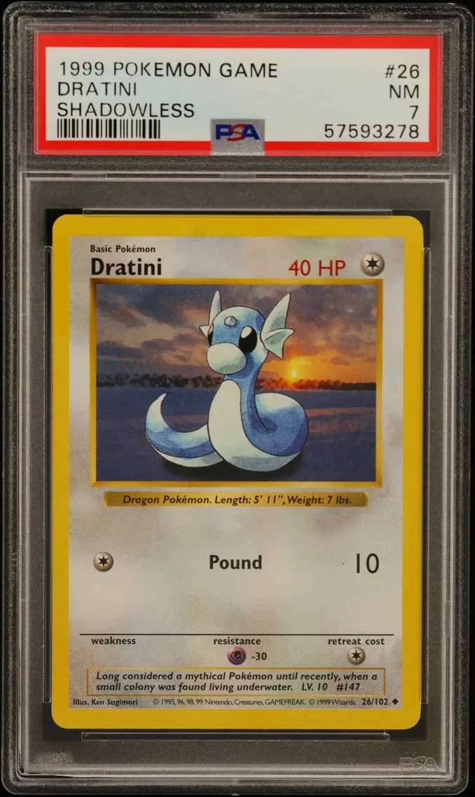 Dratini Shadowless, PSA 7