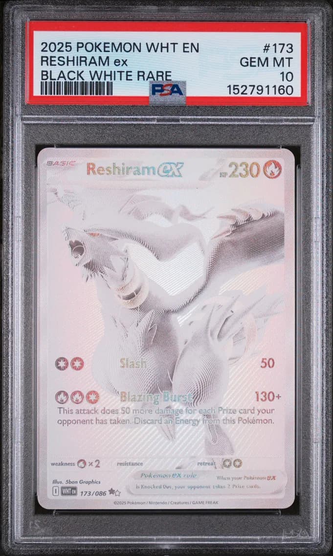 Reshiram EX, PSA 10