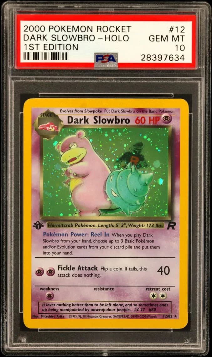 Dark Slowbro-Holo 1st Edition, PSA 10