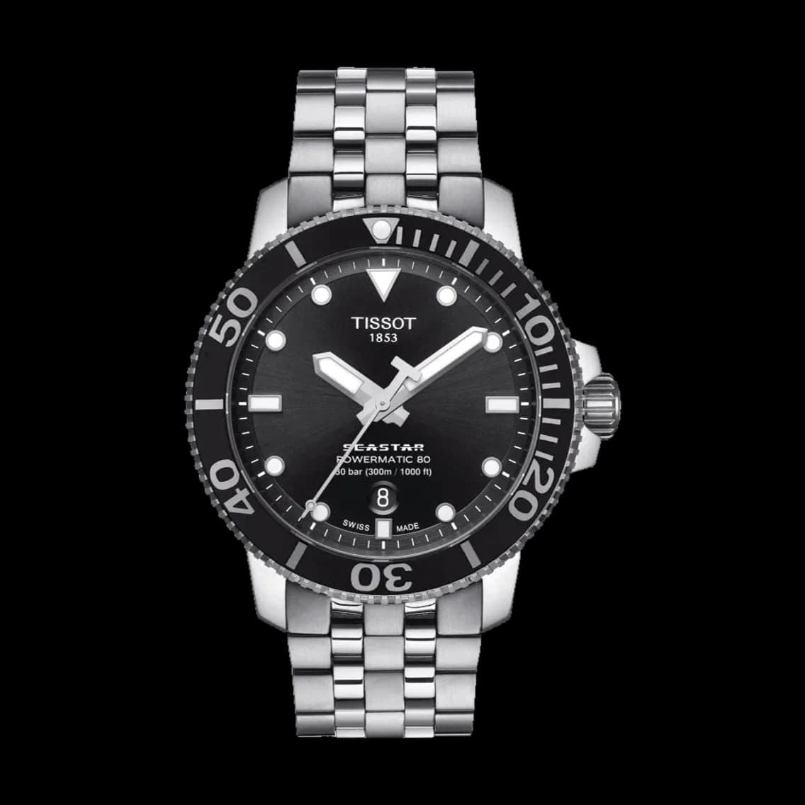 Tissot Seastar 1000 Powermatic 80 43mm - Black on Bracelet, TEDDY BALDASSARRE 10