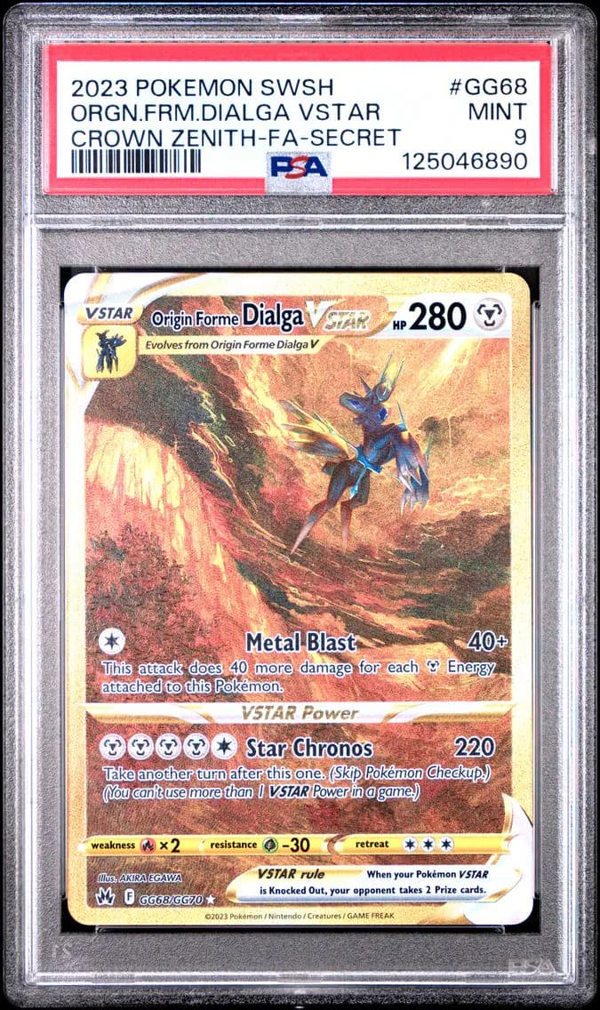 Full Art/Origin Forme Dialga Vstar, PSA 9