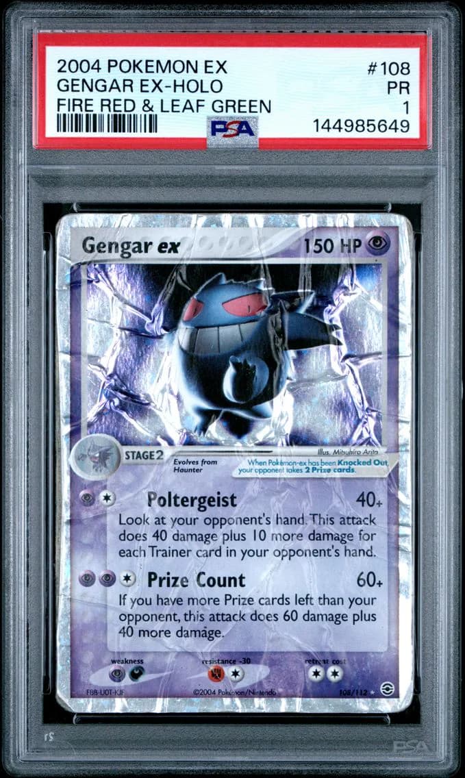 Gengar EX-Holo, PSA 1