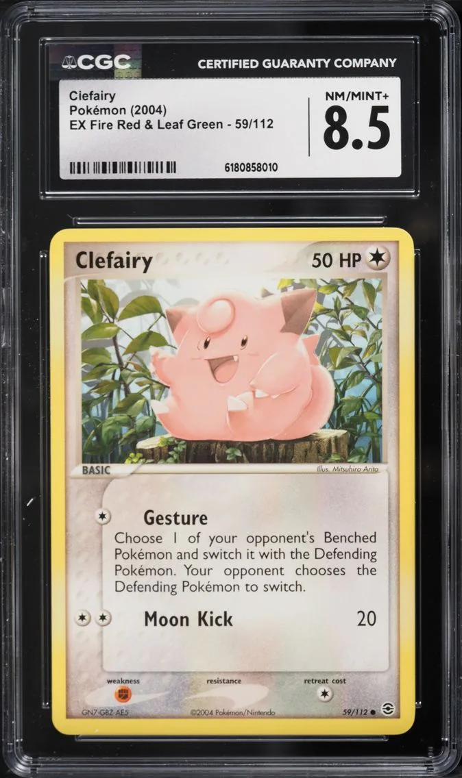 Pokemon Ex Fire Red & Leaf Green Clefairy #59, CGC 8.5