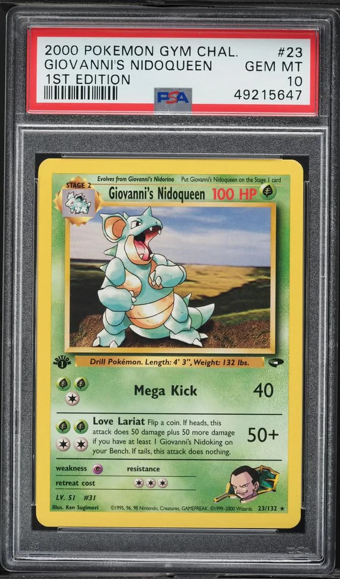 Giovanni's Nidoqueen 1st Edition, PSA 10