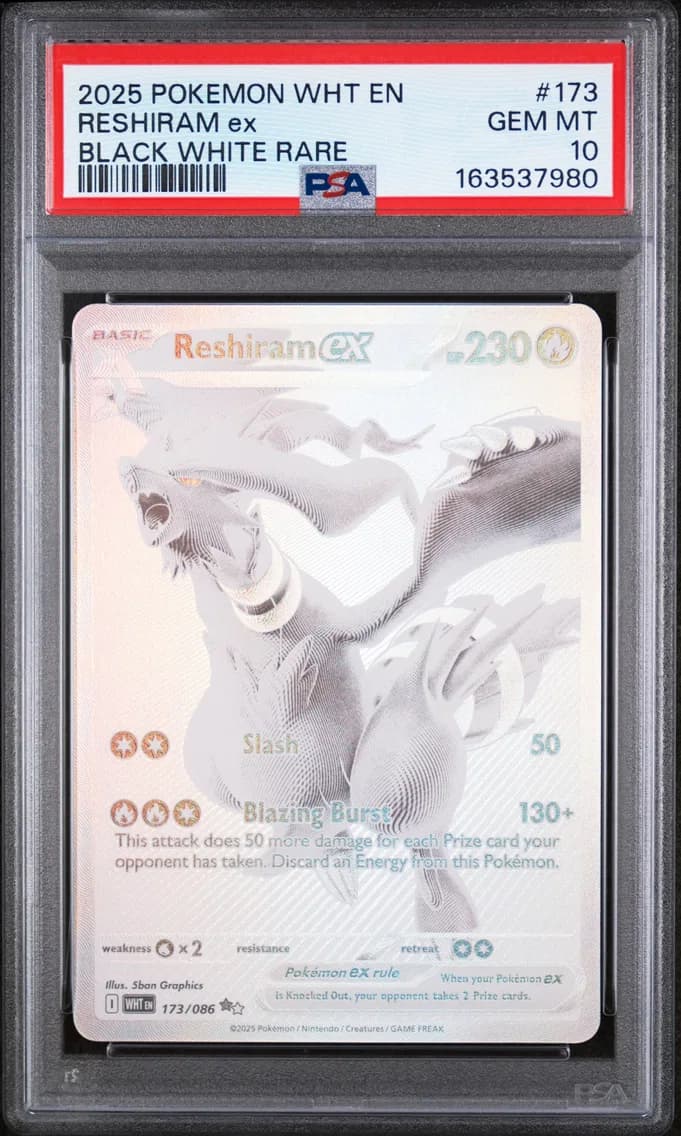 Reshiram EX, PSA 10