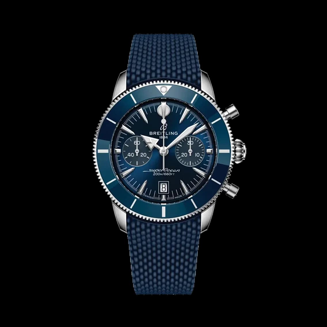 Breitling Superocean Heritage B01 Chronograph 42mm - Blue on Rubber Strap, TEDDY BALDASSARRE 10