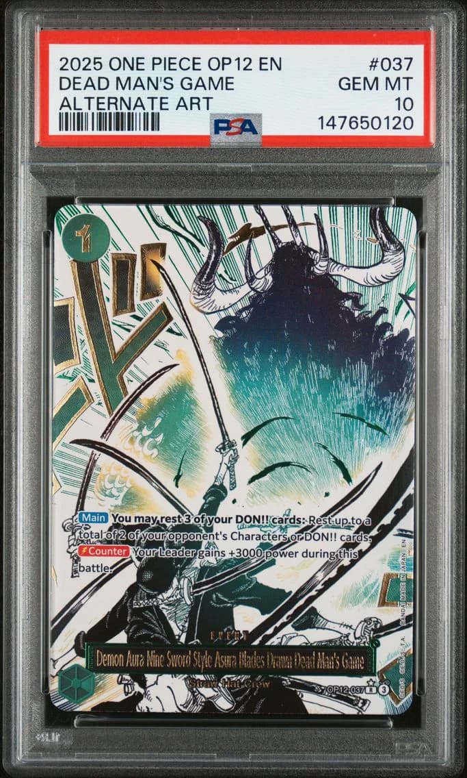 Demon Aura Nine-Sword Style Asura Blades Drawn Dead Man's Game, PSA 10