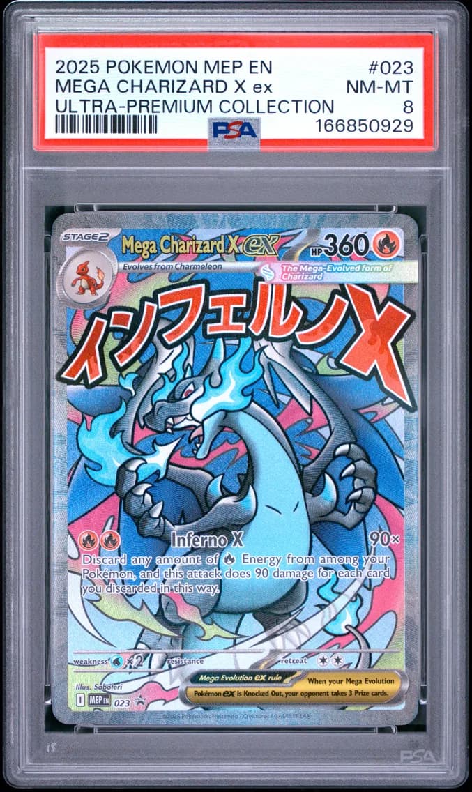 Mega Charizard X EX, PSA 8