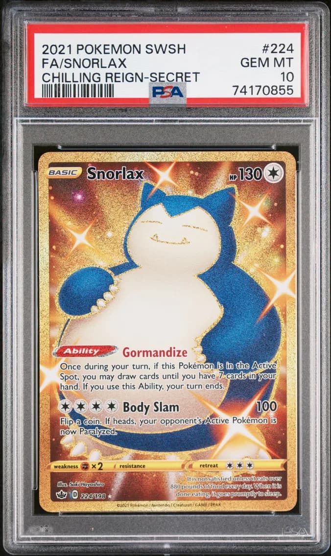 Full Art/Snorlax, PSA 10