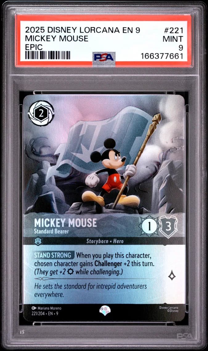 Mickey Mouse - Standard Bearer, PSA 9