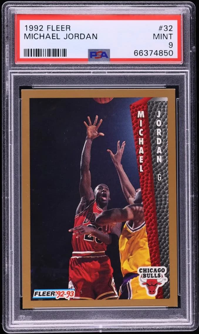 Fleer Basketball Michael Jordan #32, PSA 9