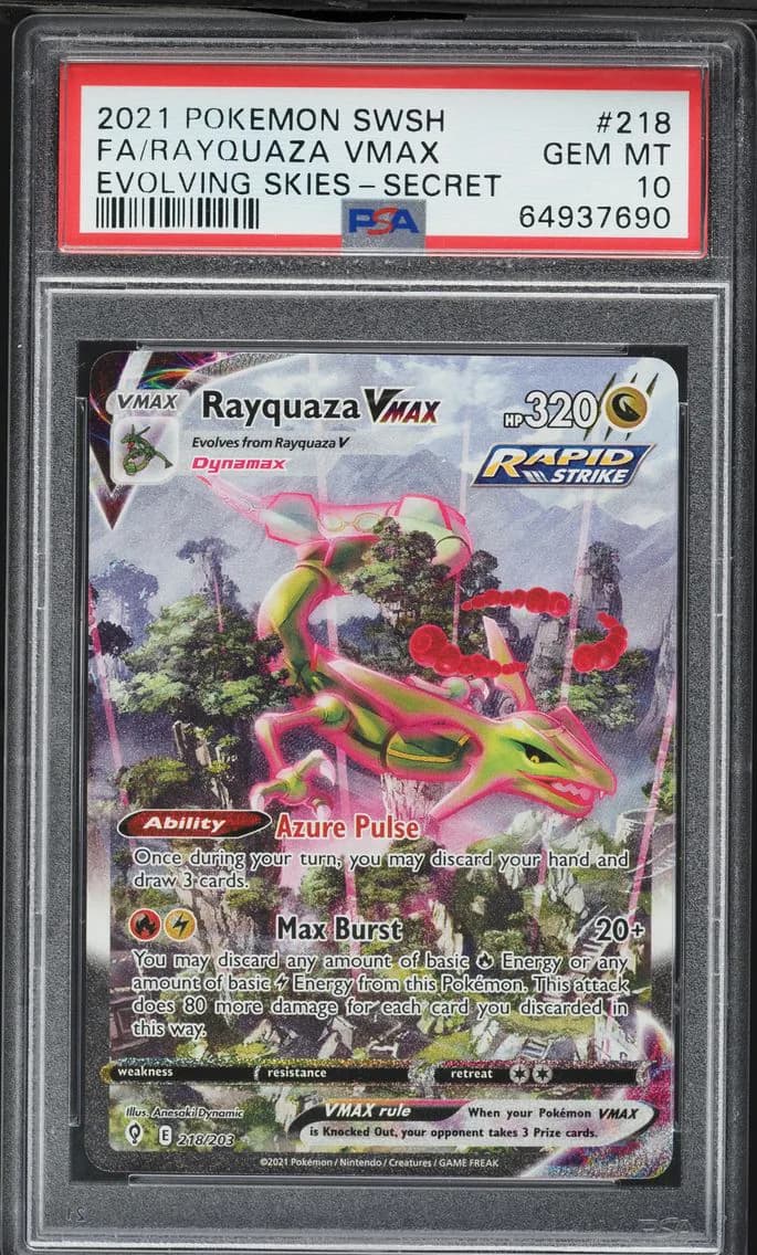Full Art/Rayquaza Vmax, PSA 10