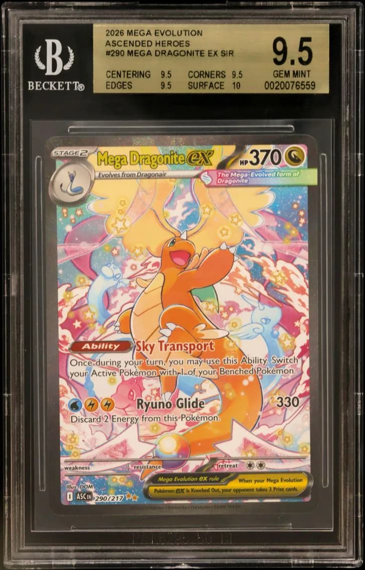 Mega Dragonite ex SIR BGS 9.5 TCG Mega Evolution Ascended Heroes, BGS 9.5