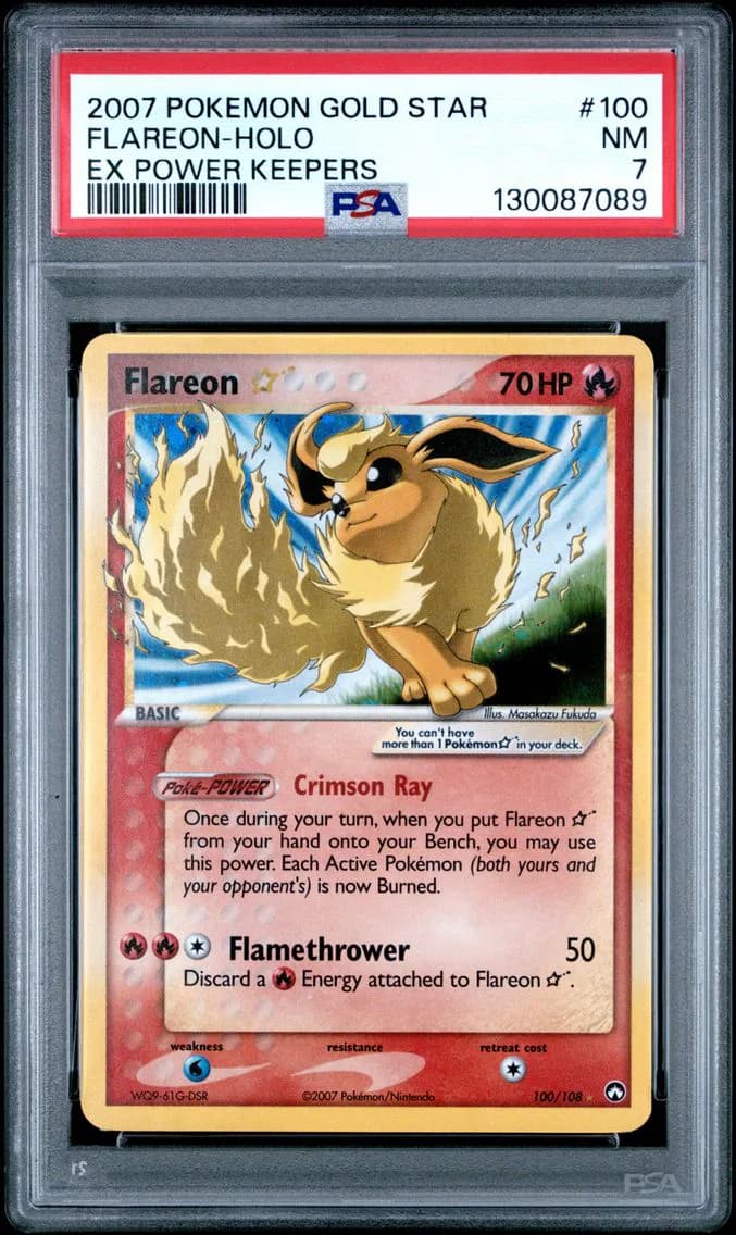 Flareon-Holo Gold Star, PSA 7