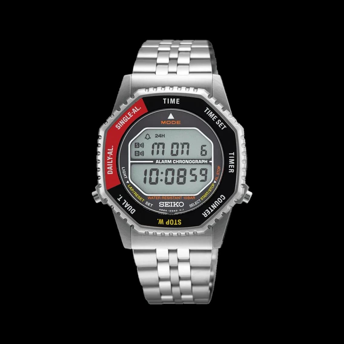 Seiko SMGG19 Digital Quartz Chronograph 37mm - Red on Bracelet, TEDDY BALDASSARRE 10
