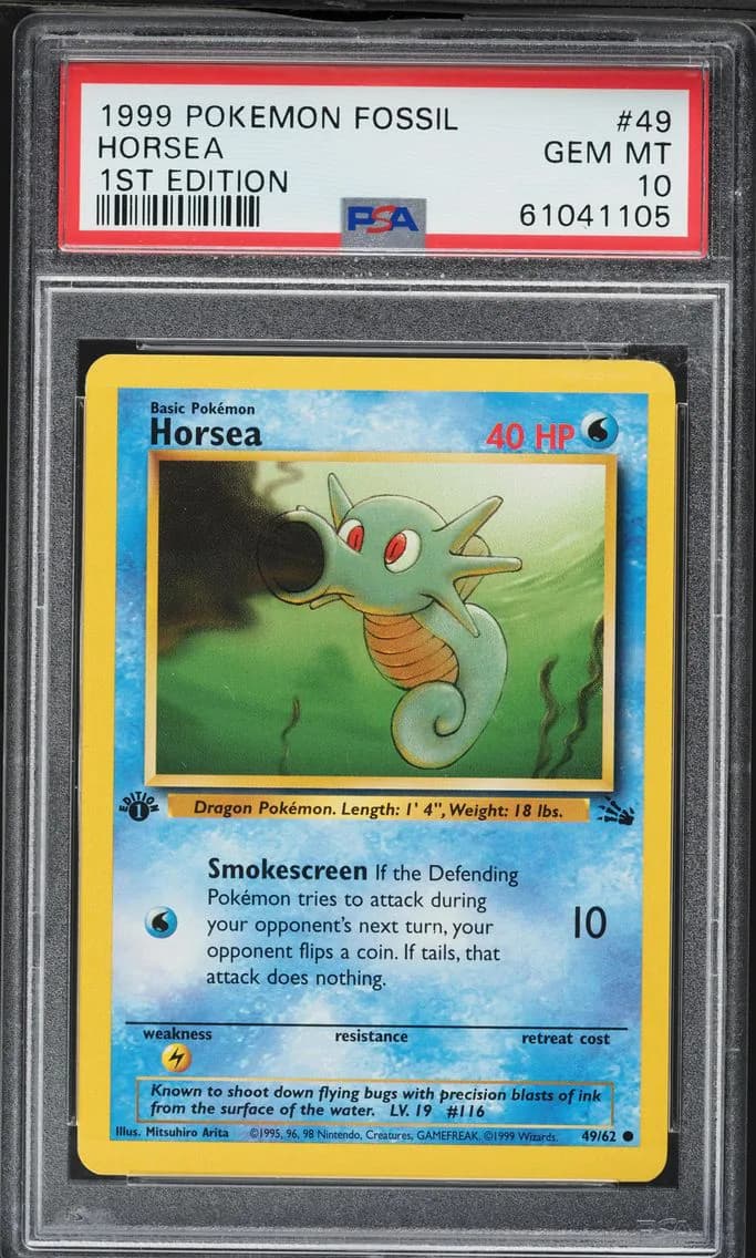 Horsea 1st Edition, PSA 10
