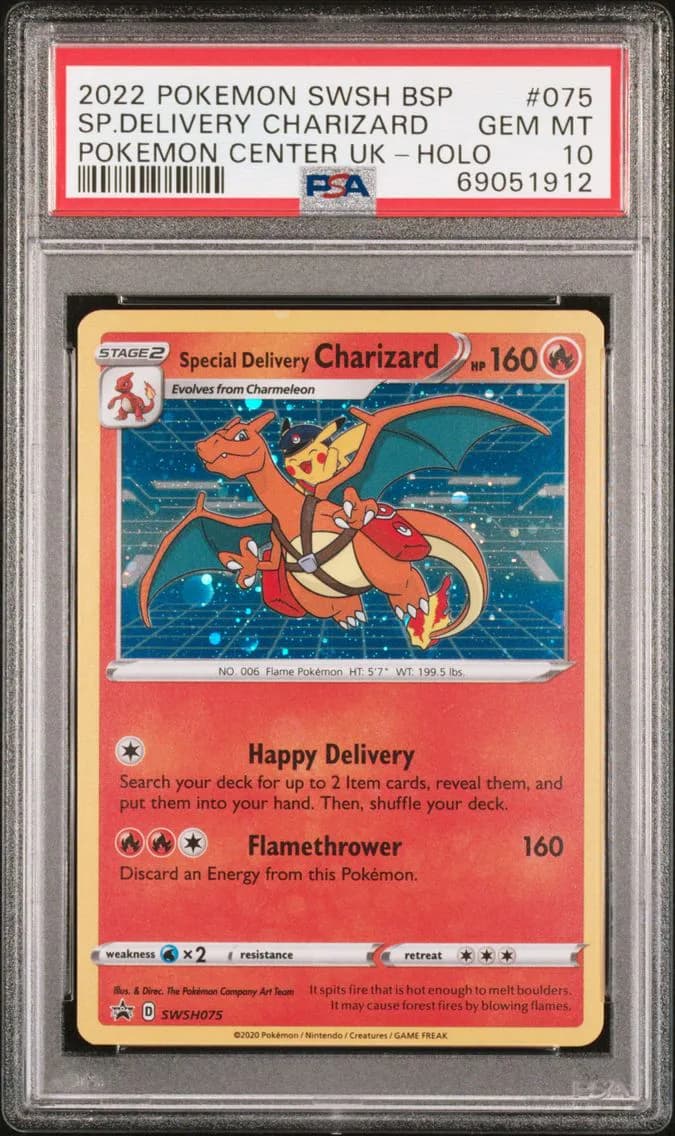 Special Delivery Charizard-Holo, PSA 10