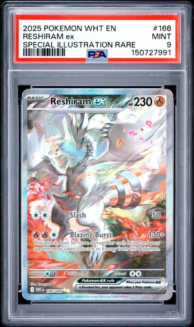 Reshiram EX, PSA 9