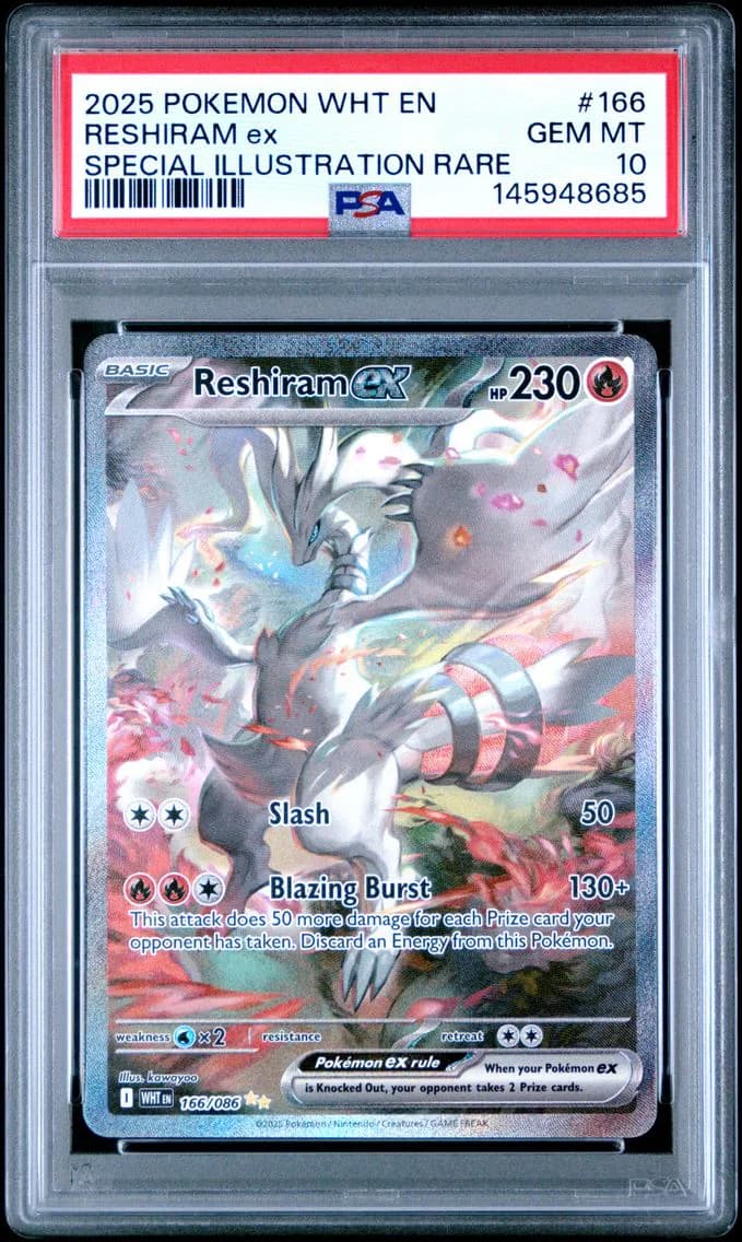 Reshiram EX, PSA 10