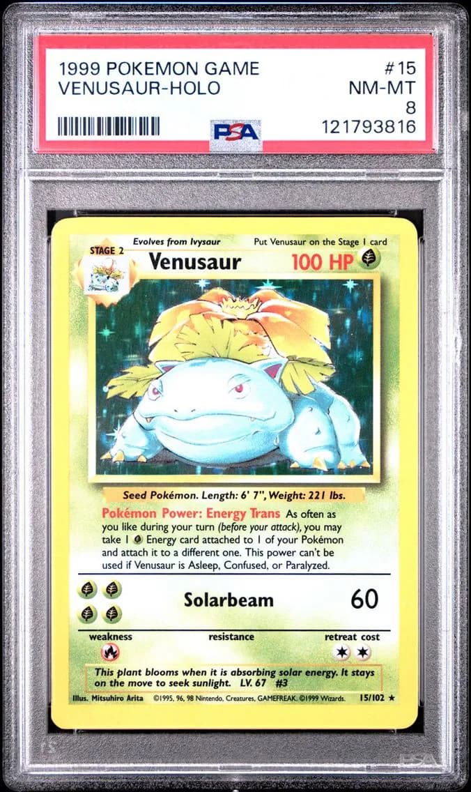 VENUSAUR-HOLO, PSA 8