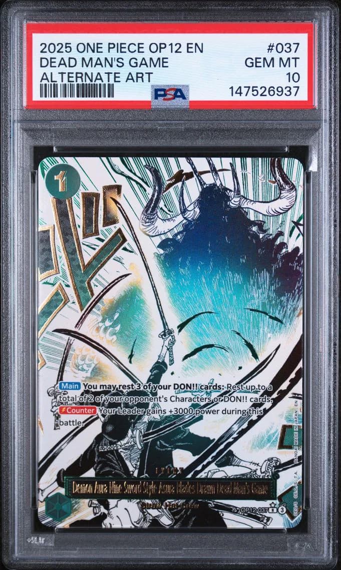 Demon Aura Nine-Sword Style Asura Blades Drawn Dead Man's Game, PSA 10